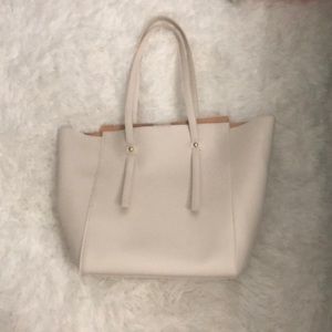COPY - Cream leather tote bag